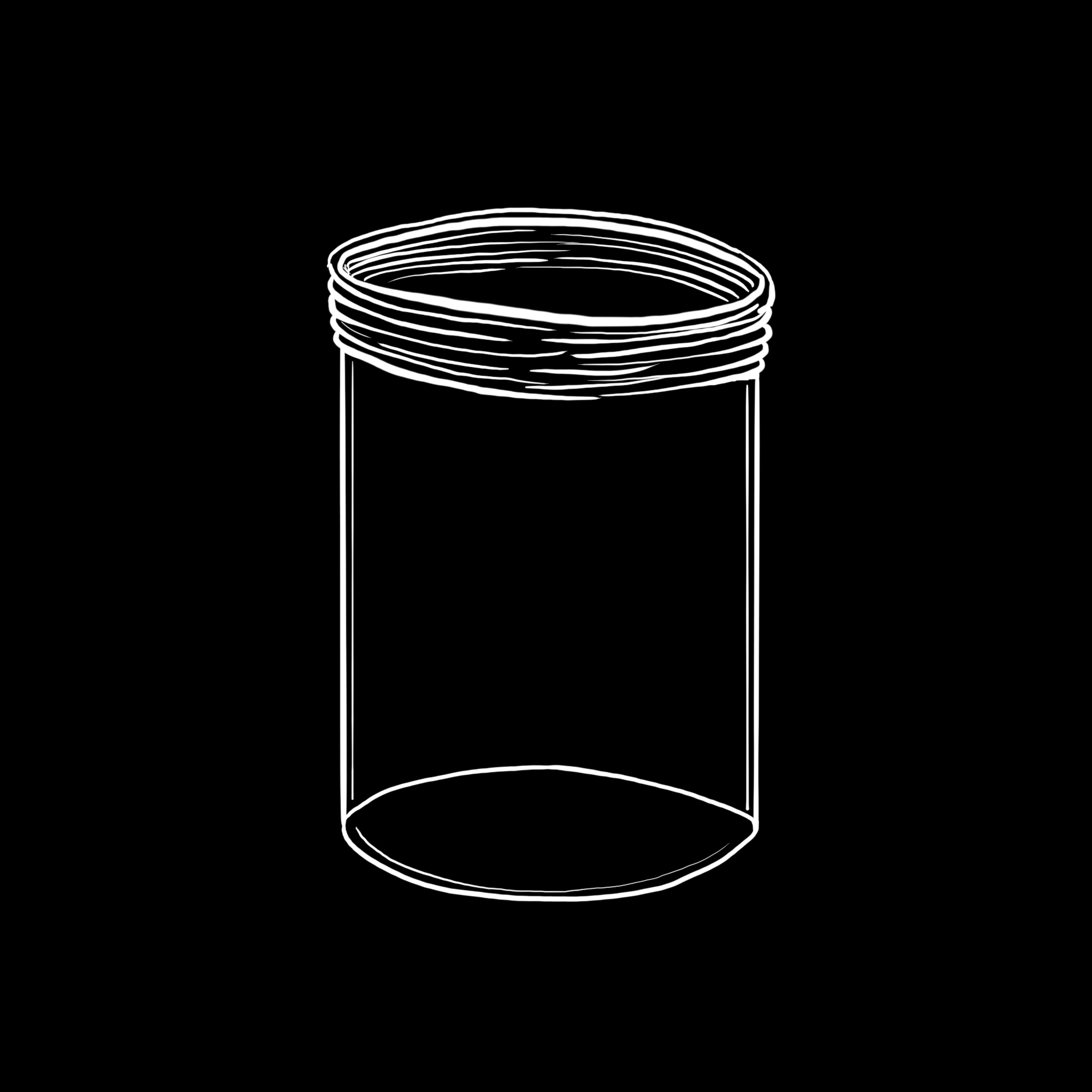 a line art of a jar